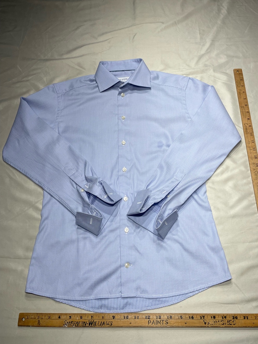 Eton Men's Light Blue Dress Shirt - MTM Spread Collar